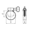 Хомут червячный PLB-9 (22-35)/W2 «бабочка
