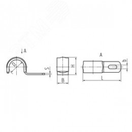 Скоба металлическая СМО-П 48-50