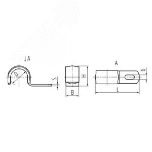 Скоба металлическая СМО-П 48-50