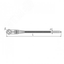 Стяжка нейлоновая КСО 5х220 (бел) (100шт)
