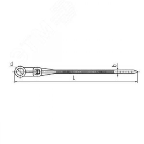 Стяжка нейлоновая КСО 5х220 (бел) (100шт)