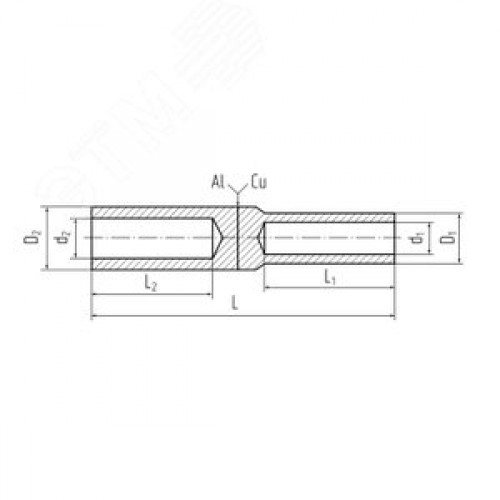 Гильза кабельная алюмомедная ГАМ 16/10
