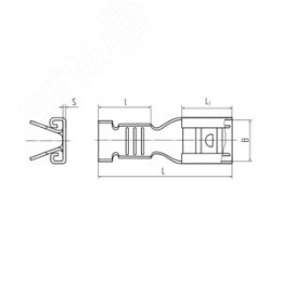 Разъем плоский неизолированный (мама) РП-М 2.5-(6.3)
