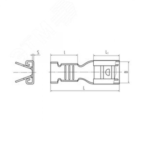 Разъем плоский неизолированный (мама) РП-М 2.5-(6.3)