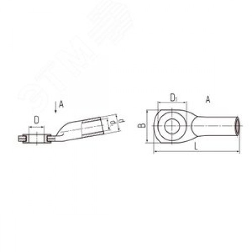 Наконечник кабельный алюмомедный ТАМ 95-12-13