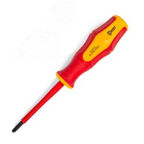 Отвертка диэлектрическая шлицевая SL5.5х125 серия ПРОФИ для работ под напряжением до 1000 В