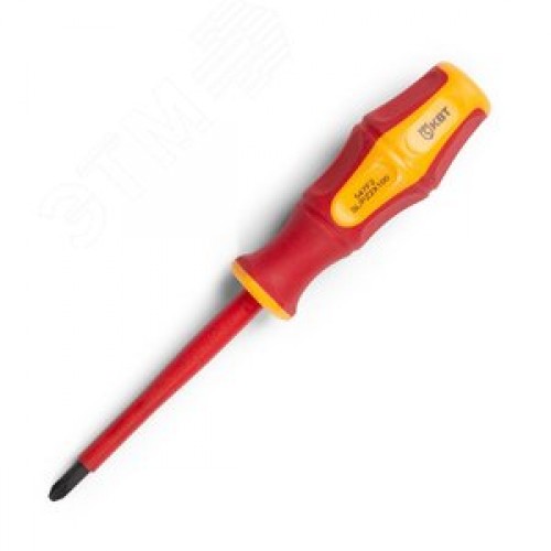 Отвертка диэлектрическая шлицевая SL5.5х125 серия ПРОФИ для работ под напряжением до 1000 В