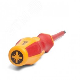 Отвертка диэлектрическая шлицевая SL5.5х125 серия ПРОФИ для работ под напряжением до 1000 В