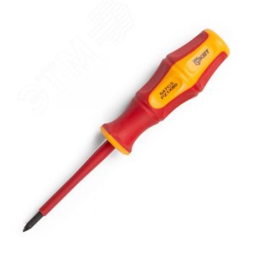 Отвертка диэлектрическая шлицевая SL5.5х125 серия ПРОФИ для работ под напряжением до 1000 В