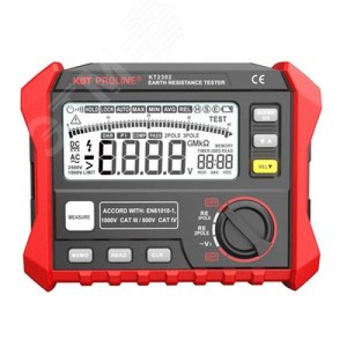 Измеритель сопротивления заземления цифровой KT 2302 серия PROLINE