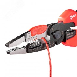 Мультитул-пассатижи 215 мм серия ПРОФИ с функцией опрессовки, снятия изоляции и резки