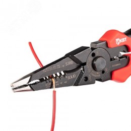 Мультитул-длинногубцы 205 мм серия ПРОФИ с функцией опрессовки, снятия изоляции и резки