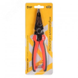 Мультитул-длинногубцы 205 мм серия ПРОФИ с функцией опрессовки, снятия изоляции и резки