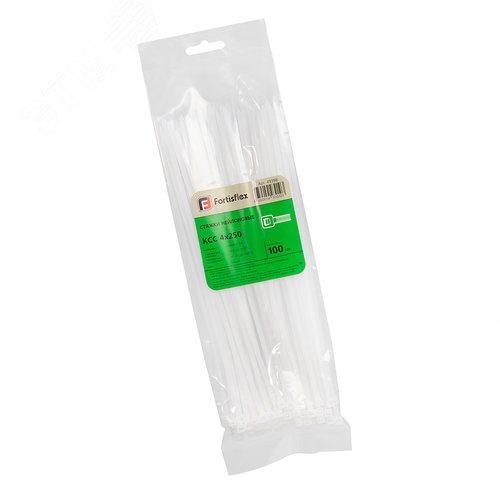 Стяжка нейлоновая КСС 4х250 (бел) (100шт)