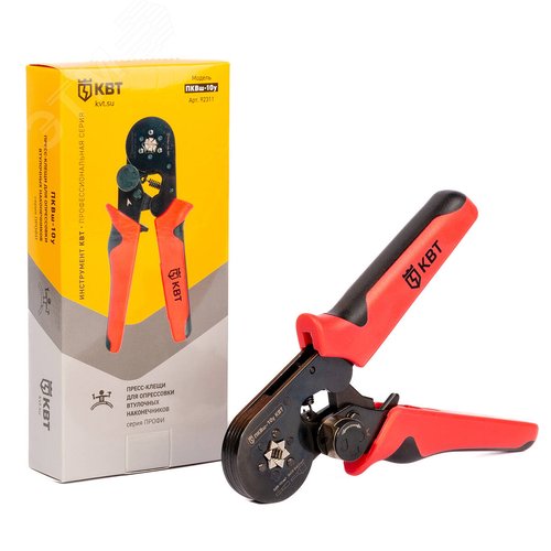 Пресс-клещи ПКВш-10у серия ПРОФИ для опрессовки втулочных наконечников