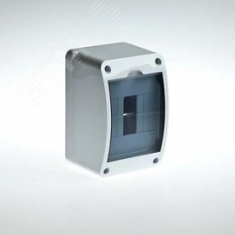 Щиток распределительный навесной на 4 модуля с дверцей белый IP40 (ЩРн-П-4)