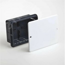 Коробка разветвительная скрытая усиленная с крышкой 130х106