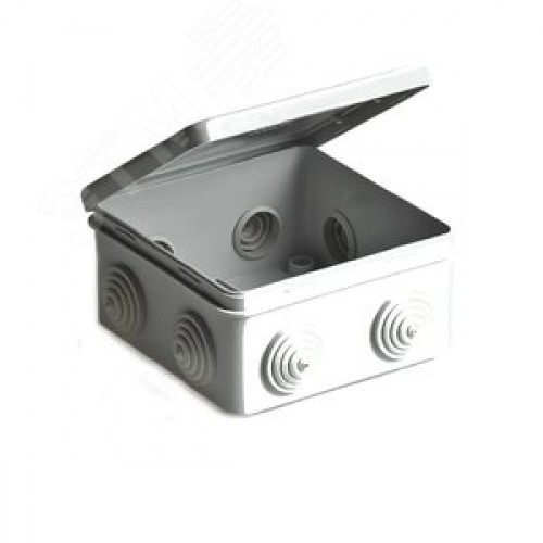 TYCO Коробка распределительная 100х100х50мм откидная крышка 8 вводов IP54