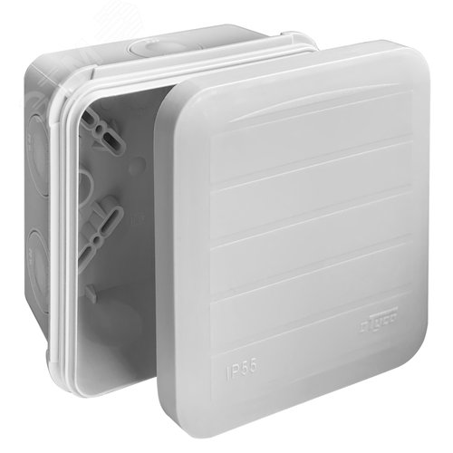 Коробка распределительная для открытой проводки, 85х85х45мм двухкомпонентная