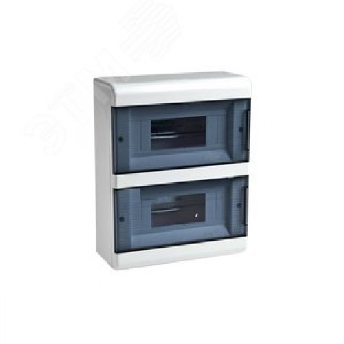 Щиток распределительный навесной на 18 модулей с двумя дверцами белый IP40 (ЩРн-П-18)