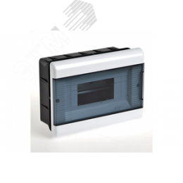 Щиток распределительный встраиваемый на 12 модулей с дверцей белый IP40 (ЩРв-П-12)