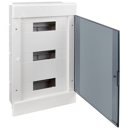 Щит распределительный встраиваемый на 36 модулей с прозрачной дверцей белый IP40 (ЩРв-П-36)