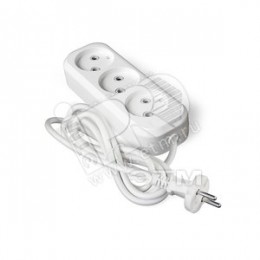 Удлинитель бытовой Е-203 ПВС 2-0.75 3 гнезда 2м