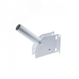 Кронштейн настенный и на столб монтажной лентой регулируемый угол наклона диаметр трубы 40мм белый для уличного светильника