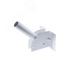 Кронштейн настенный регулируемый угол наклона диаметр трубы 45 мм белый для уличного светильника