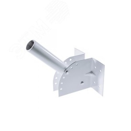 Кронштейн настенный регулируемый угол наклона диаметр трубы 45 мм белый для уличного светильника