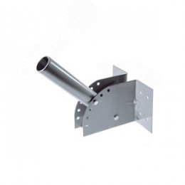 Кронштейн настенный регулируемый угол наклона диаметр трубы 40 мм серый для уличного светильника