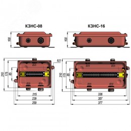 Коробка с зажимами наборными КЗНС-08 У2 IP54  пластиковый ввод ГОФРОМАТИК