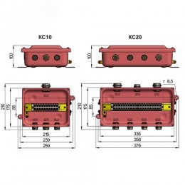 Коробка соединительная КС-20 У2 IP54 пластиковый ввод ГОФРОМАТИК