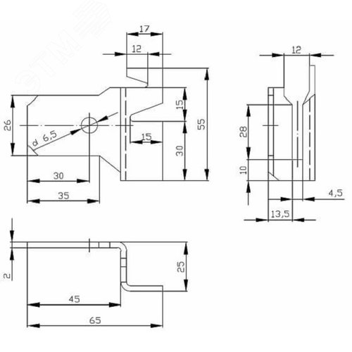 Держатель шины заземления К-188 У2 (упак.200шт) ГОФРОМАТИК