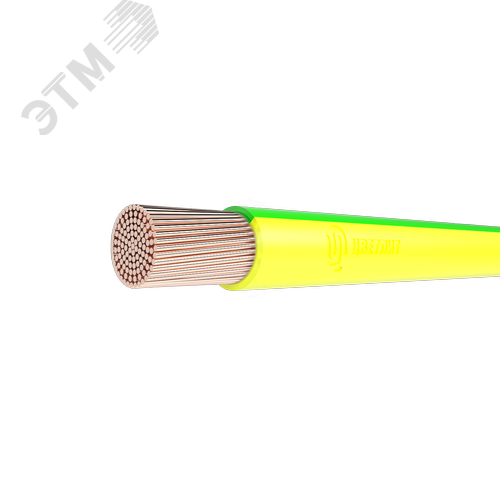 Провод силовой ПуГПнг(А)-HF 1х6 З-Ж  100м ТРТС