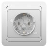 CLASSIC Розетка с заземлением скрытая 16А белая
