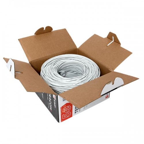 Витая пара TERACOM PRO 5E U/UTP 4 пары solid 24AWG LSZH нг(А)-HF серый 305м