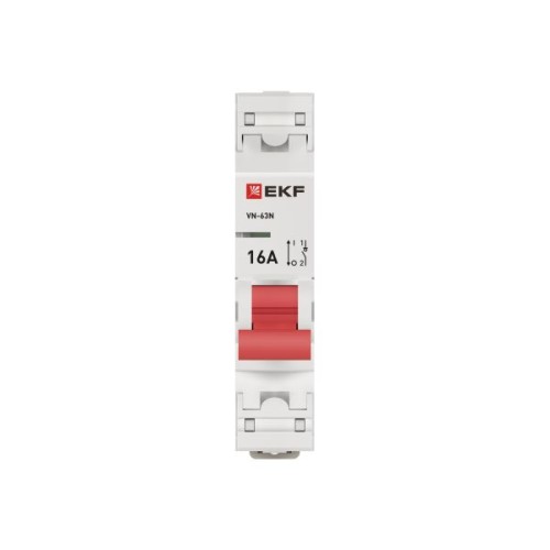 Выключатель нагрузки (ВН) однополюсный 1P 16 кА ВН-63N S63116 PROXIMA EKF