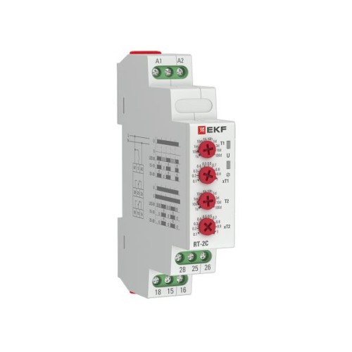 Реле времени RT-2C (2 регулир. порога времени, 2 исп. конт.) PROxima