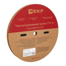 Трубка термоусаживаемая ТУТ нг 10/5 черная рулон PROxima