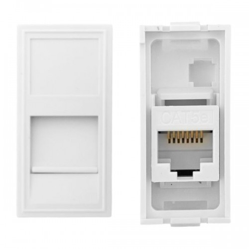 Розетка RJ45, категории 5e (ширина 1 модуль)