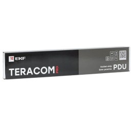 Блок розеток PDU TERACOM PRO 19'' 1U 16А/250В 8 розеток Schuko с выключателем шнур питания длиной 2 метра сечение 3x1.5 мм2 вилка Schuko корпус пластик черный
