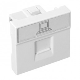 Розетка RJ45, категории 5e (ширина 2 модуля)