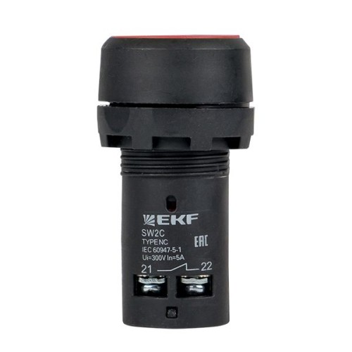 Кнопка красная возвратная SW2C-11 без подсветки IP54