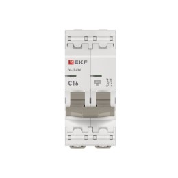 Выключатель автоматический двухполюсный 2P 16 кА (C) 6kA ВА 47-63N M636216C PROXIMA EKF