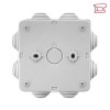 Коробка распределительная КМР-030-031 с крышкой (85х85х40) для прямого монтажа 8 мембр. вводов серая IP55 EKF