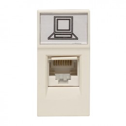 Розетка RJ45, категории 5e (ширина 1 модуль)