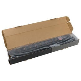 Блок розеток PDU TERACOM PRO 19'' 1U 16А/250В 8 розеток Schuko с выключателем шнур питания длиной 2 метра сечение 3x1.5 мм2 вилка Schuko корпус алюминий черный