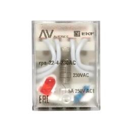 Реле промежуточное RPA 22/4 5A 230В AC AVERES