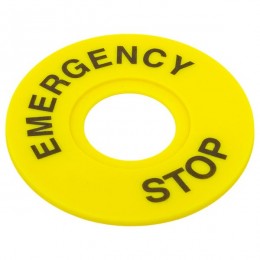 Табличка для кнопок 22 мм EMERGENCY STOP